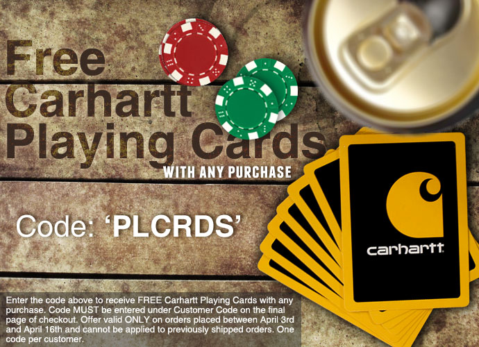 Free Carhartt Playing Cards from Dungarees.net